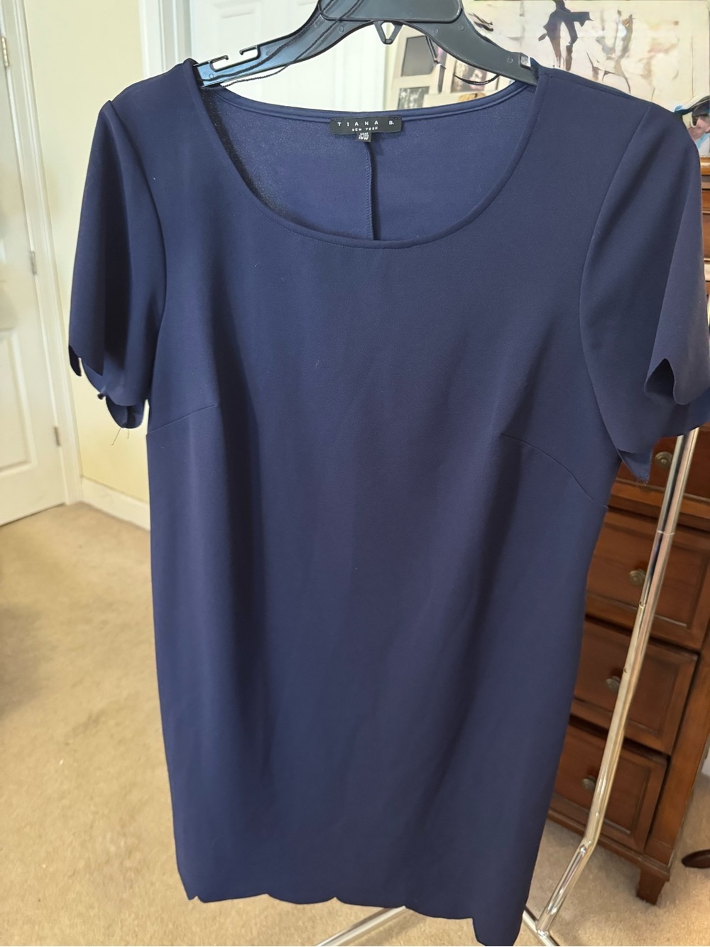 b New York Navy Short Sleeve Shift Tunic